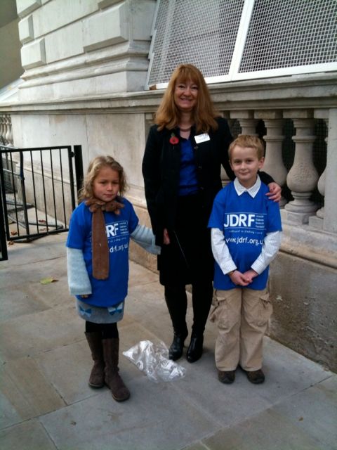 Photo call with Karen Addington, Chief Executive of JDRF