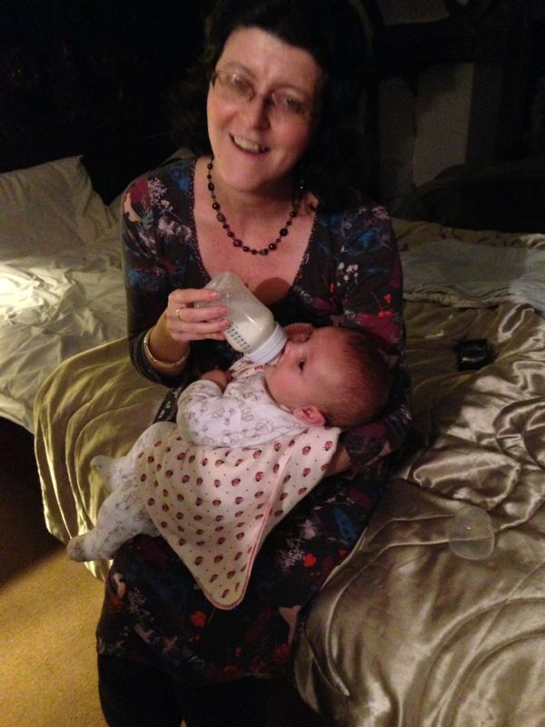 Janet doing her turn feeding Charlotte