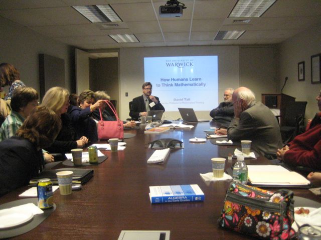 Stephen Hegedus, the Director of the Kaput Center introduces the speaker