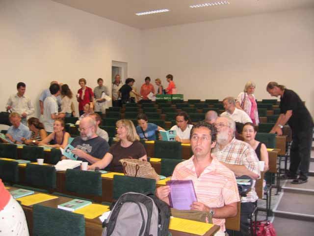 The participants assemble