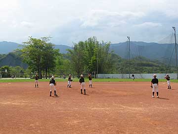 boys playing baseball