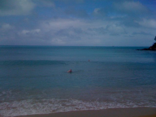 David swimming in the Caribbean