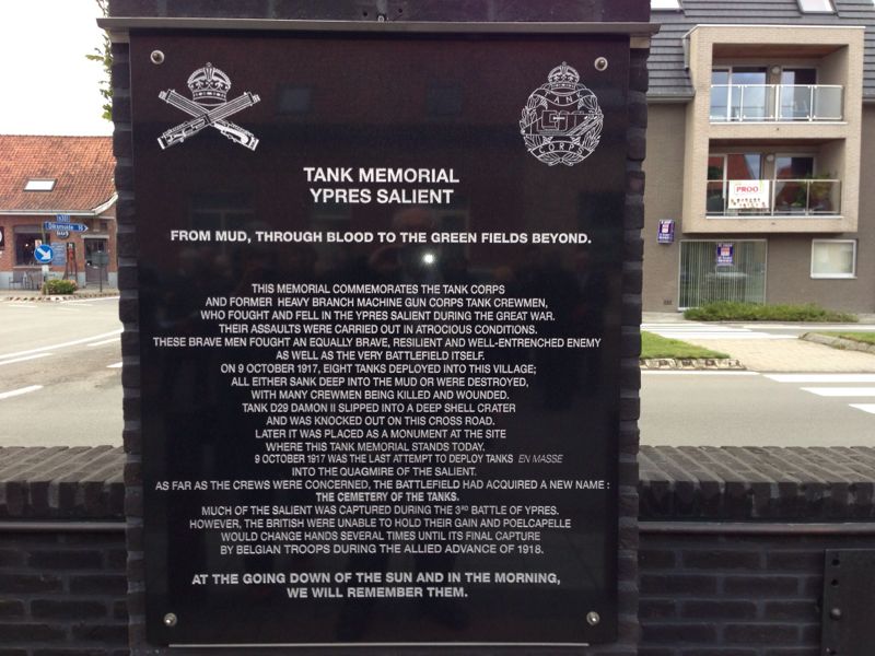 Tank Memorial where Damon II stood