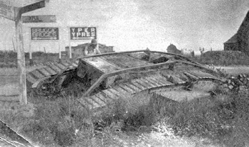 Tank in original position