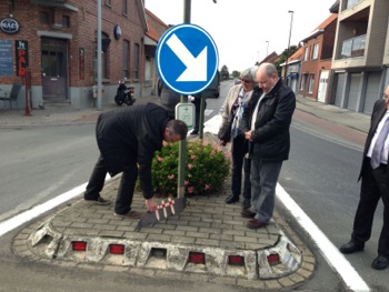 Johan places three crosses to mark where Dudley and his colleagues were laid to rest